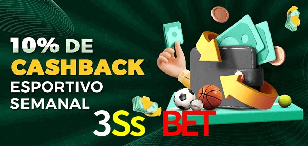 10% de bônus de cashback na 3Ss Bet